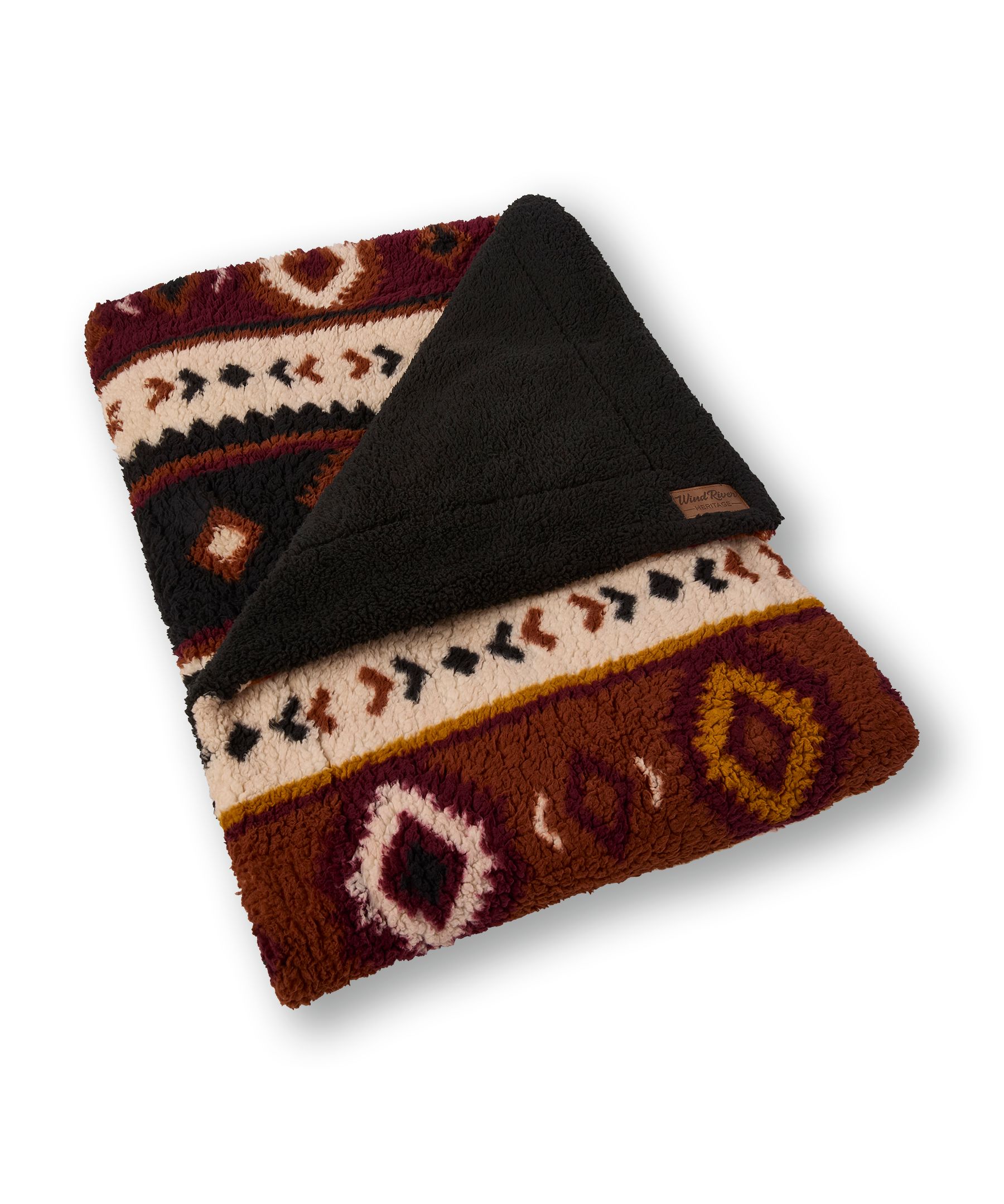 Couverture en sherpa à imprimé aztèque, Heritage, WindRiver Composite_or_Mixed