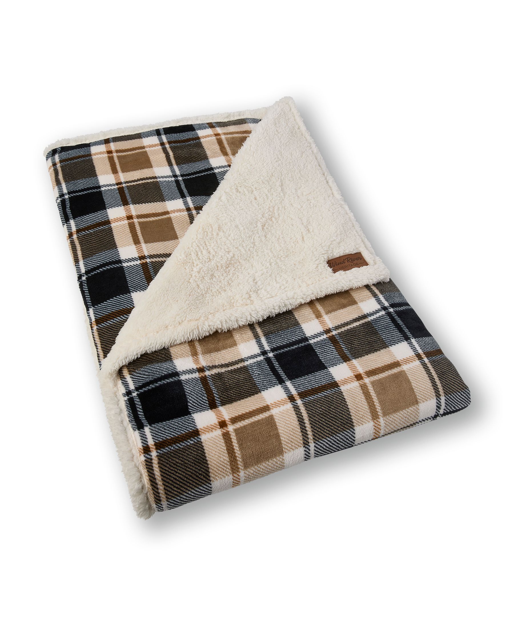 Couverture en sherpa à carreaux, Heritage, WindRiver Composite_or_Mixed