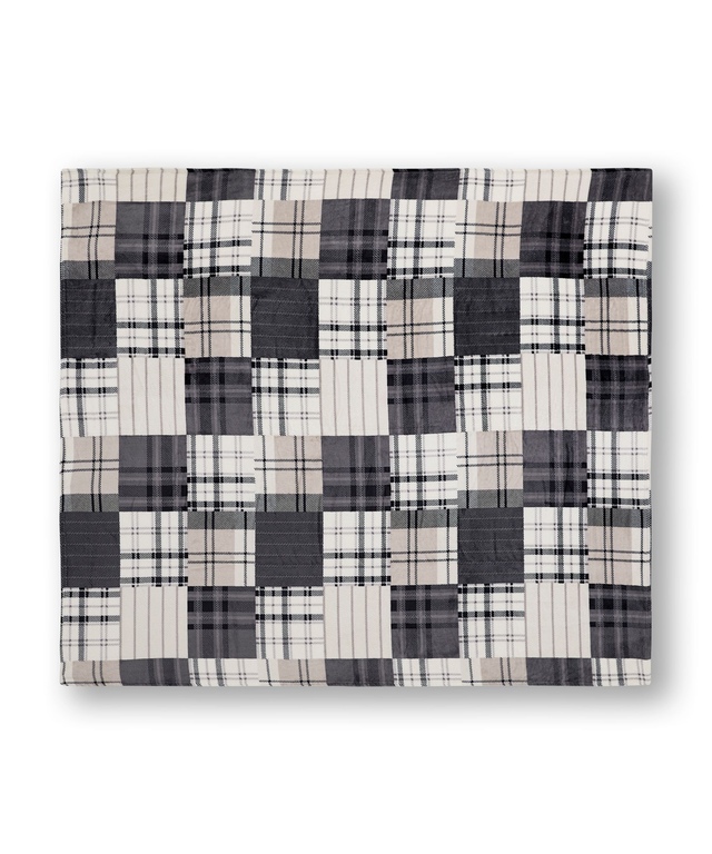 WindRiver Heritage Plaid Sherpa Blanket Overhead_Flat