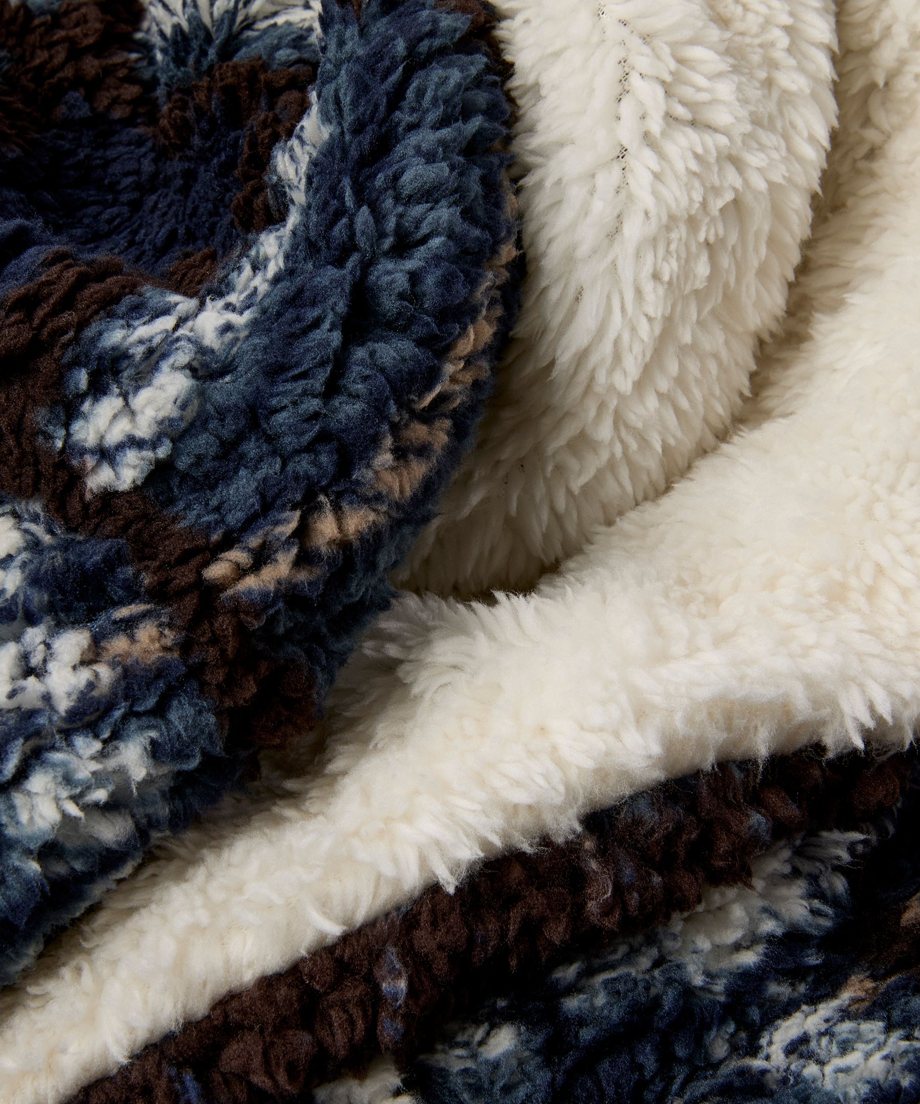 Couverture en sherpa à carreaux, Heritage, WindRiver CloseUp