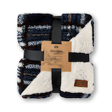 WindRiver Heritage Plaid Sherpa Blanket Front_Flat