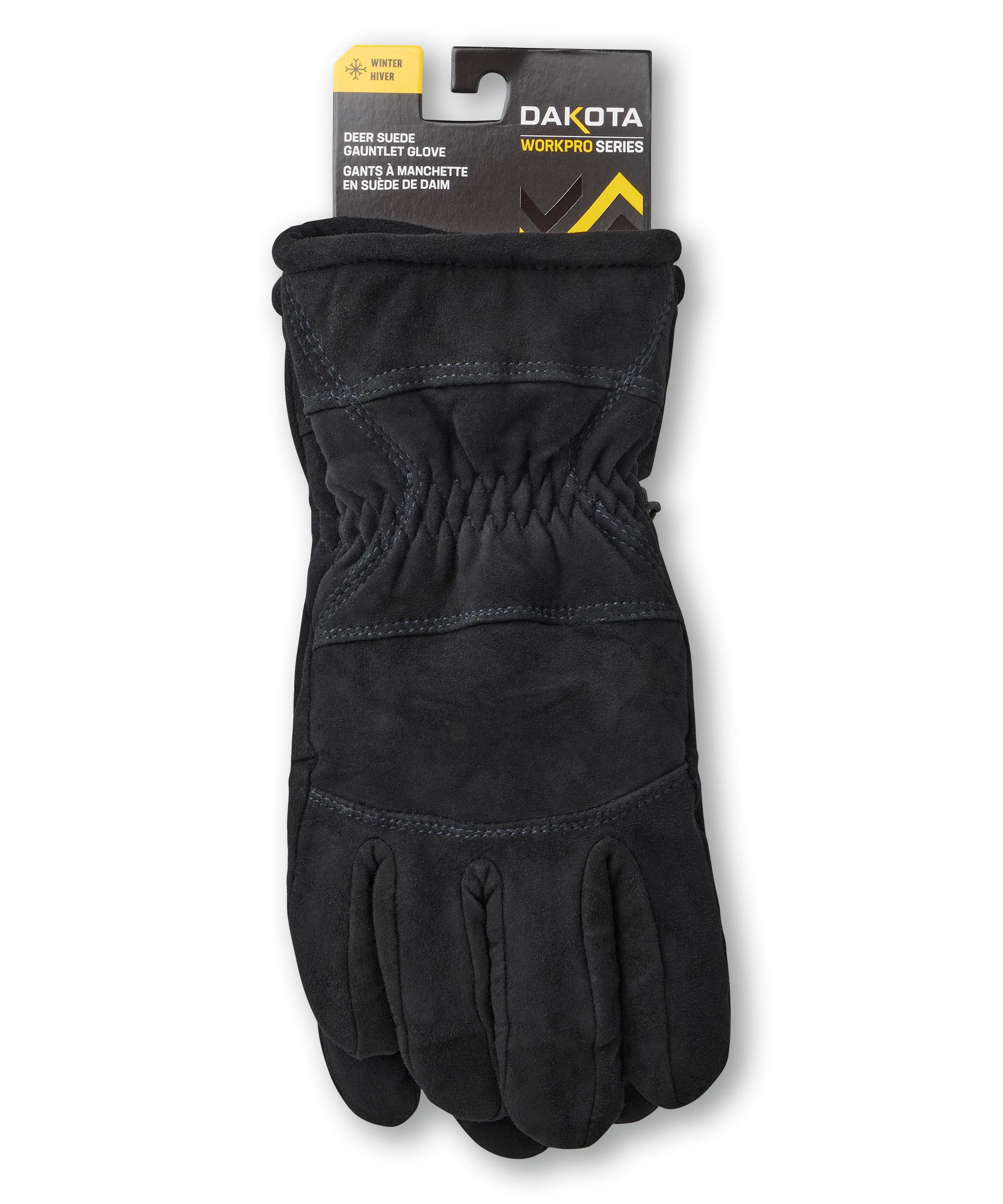 Gants à manchettes en suède avec doublure en sherpa pour hommes, série WorkPro, Dakota