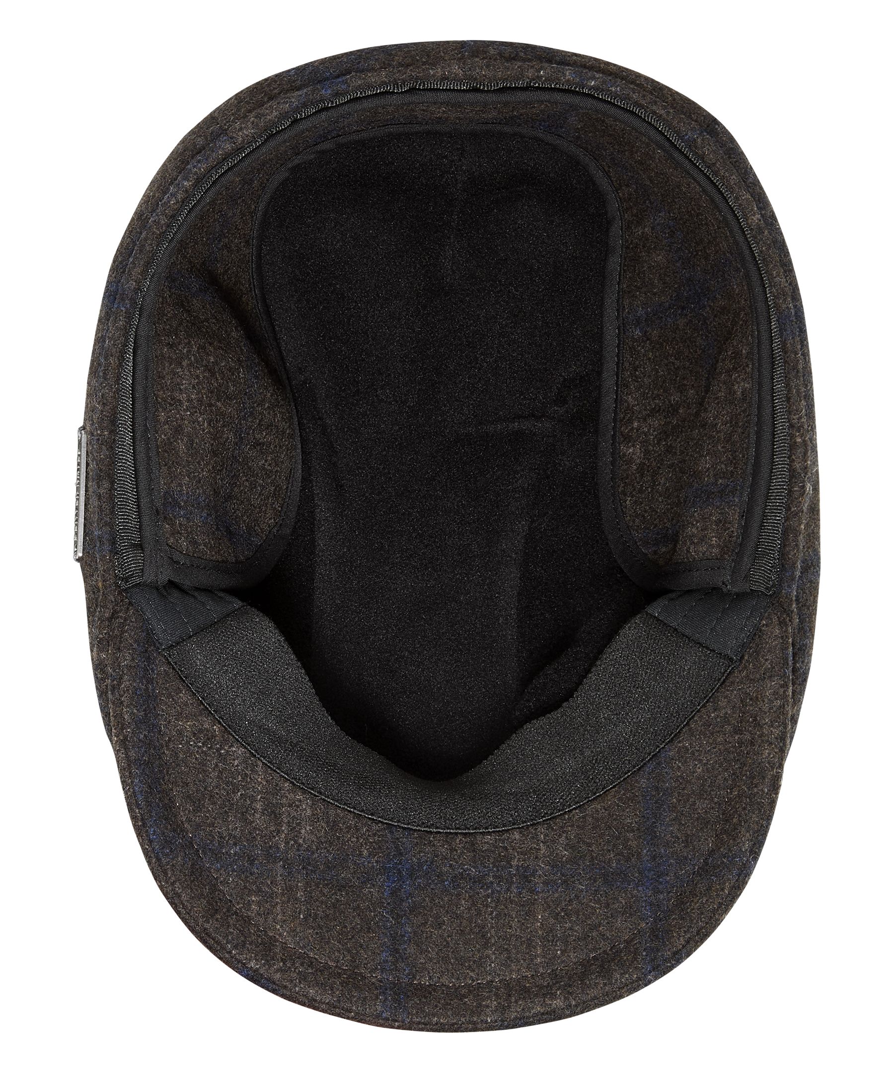 Denver Hayes Wool Blend Flat Cap With Ear Flaps