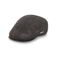 Casquette plate en mélange de laine avec oreillettes, Denver Hayes Front_Angled_Left