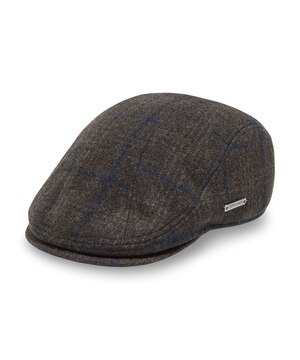 Casquette plate en mélange de laine avec oreillettes, Denver Hayes