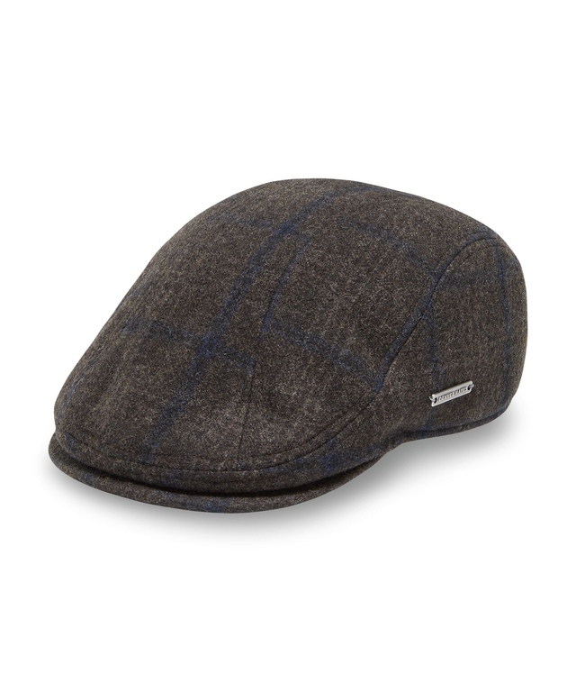 Casquette plate en mélange de laine avec oreillettes, Denver Hayes