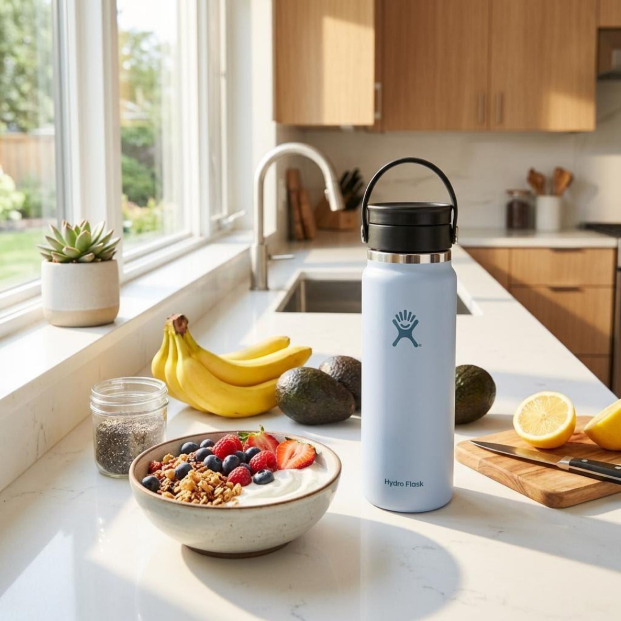 Bouteille d’hydratation à goulot large avec couvercle Flex Sip Lid, 20&nbsp;oz, Hydro Flask