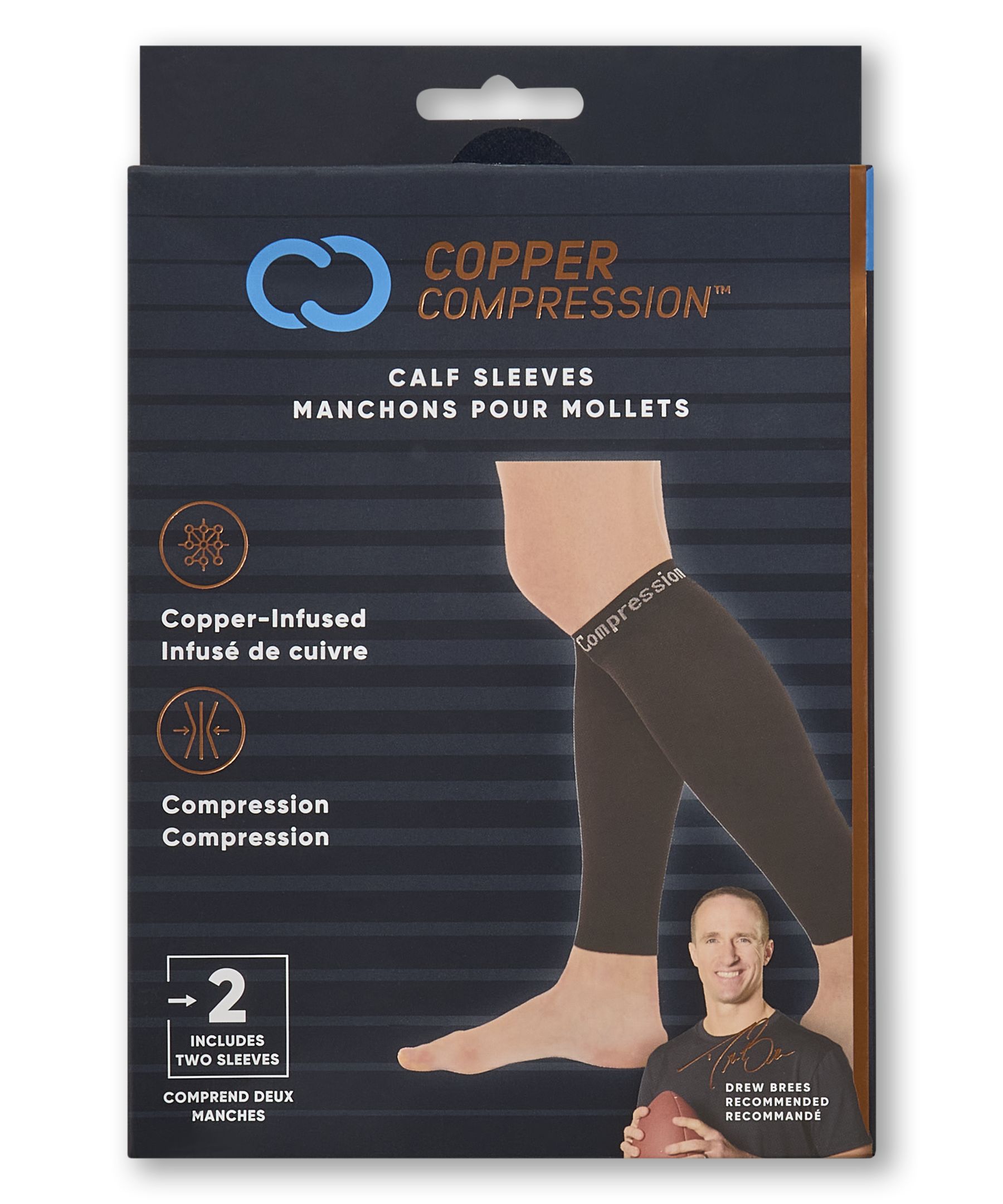 Manchon pour mollet pour hommes, Copper Compression