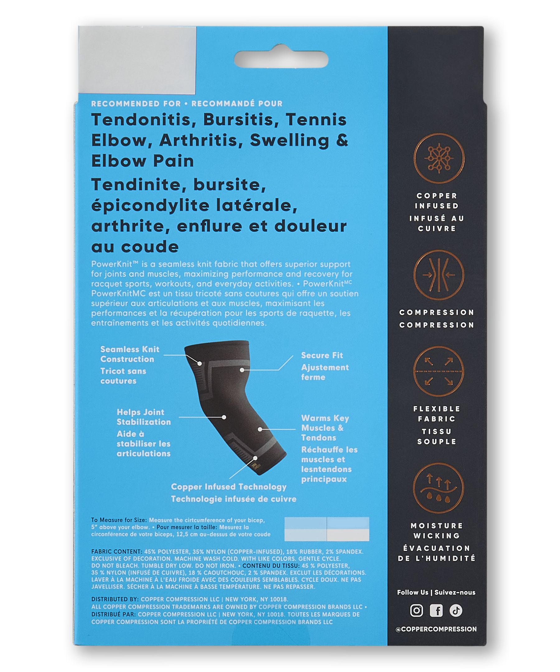 Copper Compression Men's Elbow Sleeve