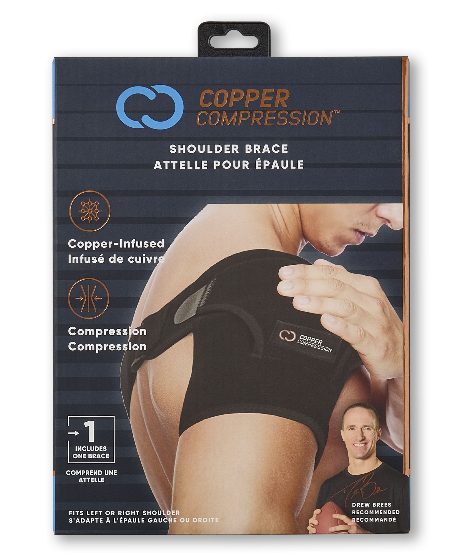 Attelle de récupération pour l'épaule pour hommes, Copper Compression