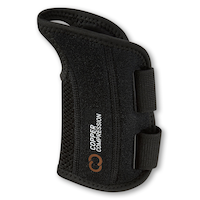 Copper Compression Men's Wrist Brace Front_Angled_Left