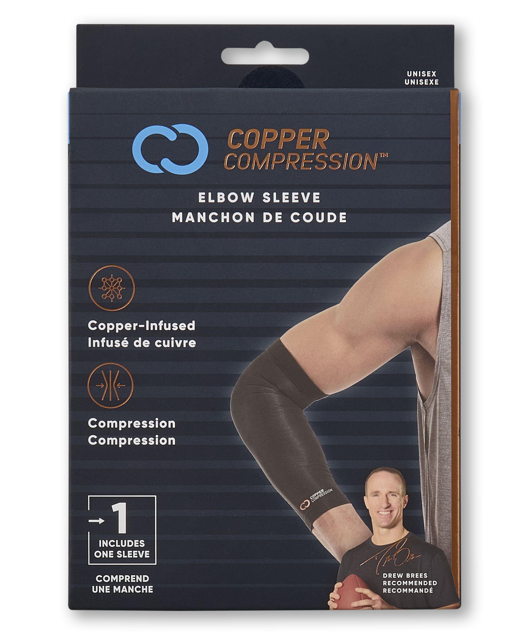 Copper Compression Men's Powerknit Elbow Sleeve
