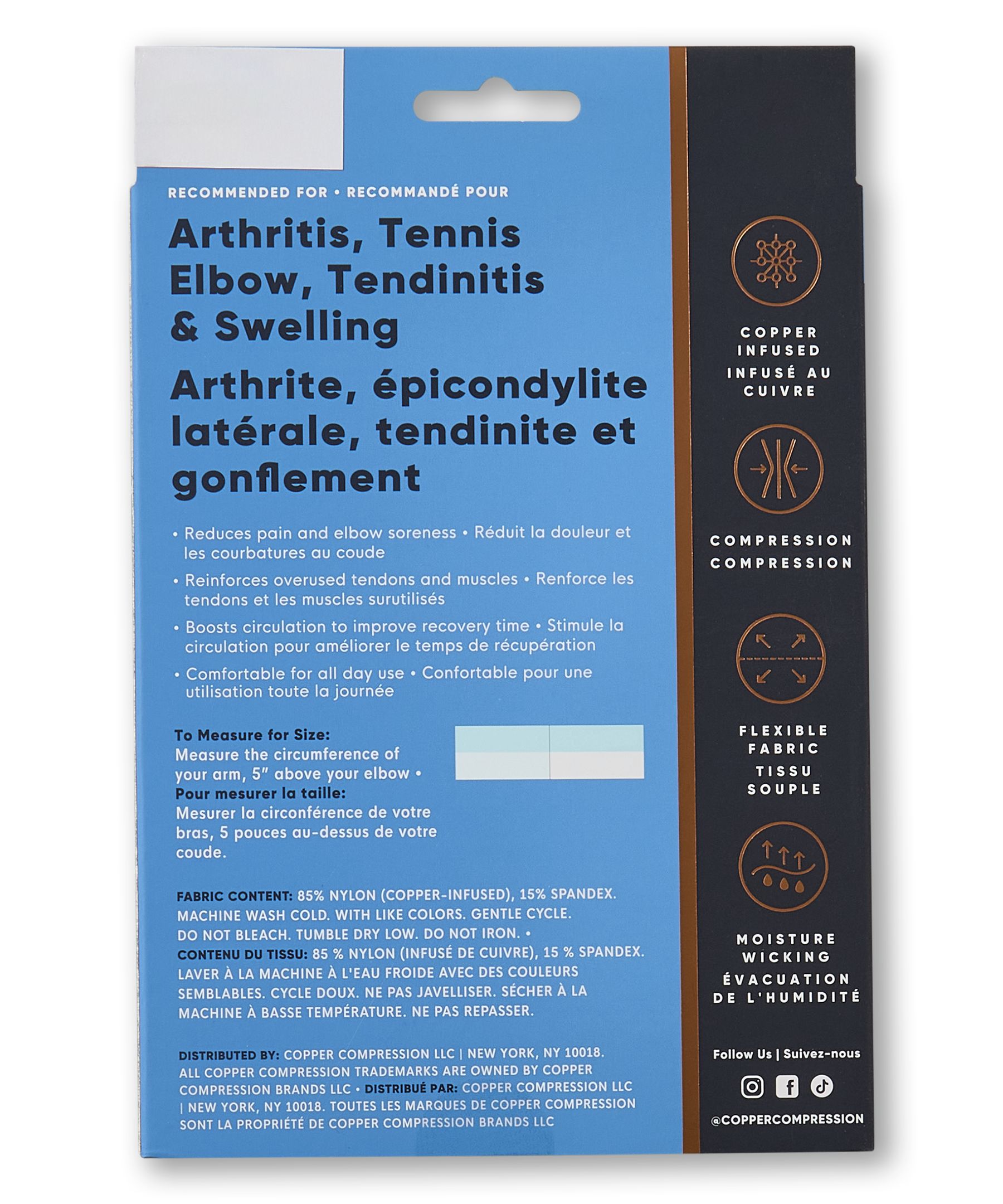 Copper Compression Men's Powerknit Elbow Sleeve