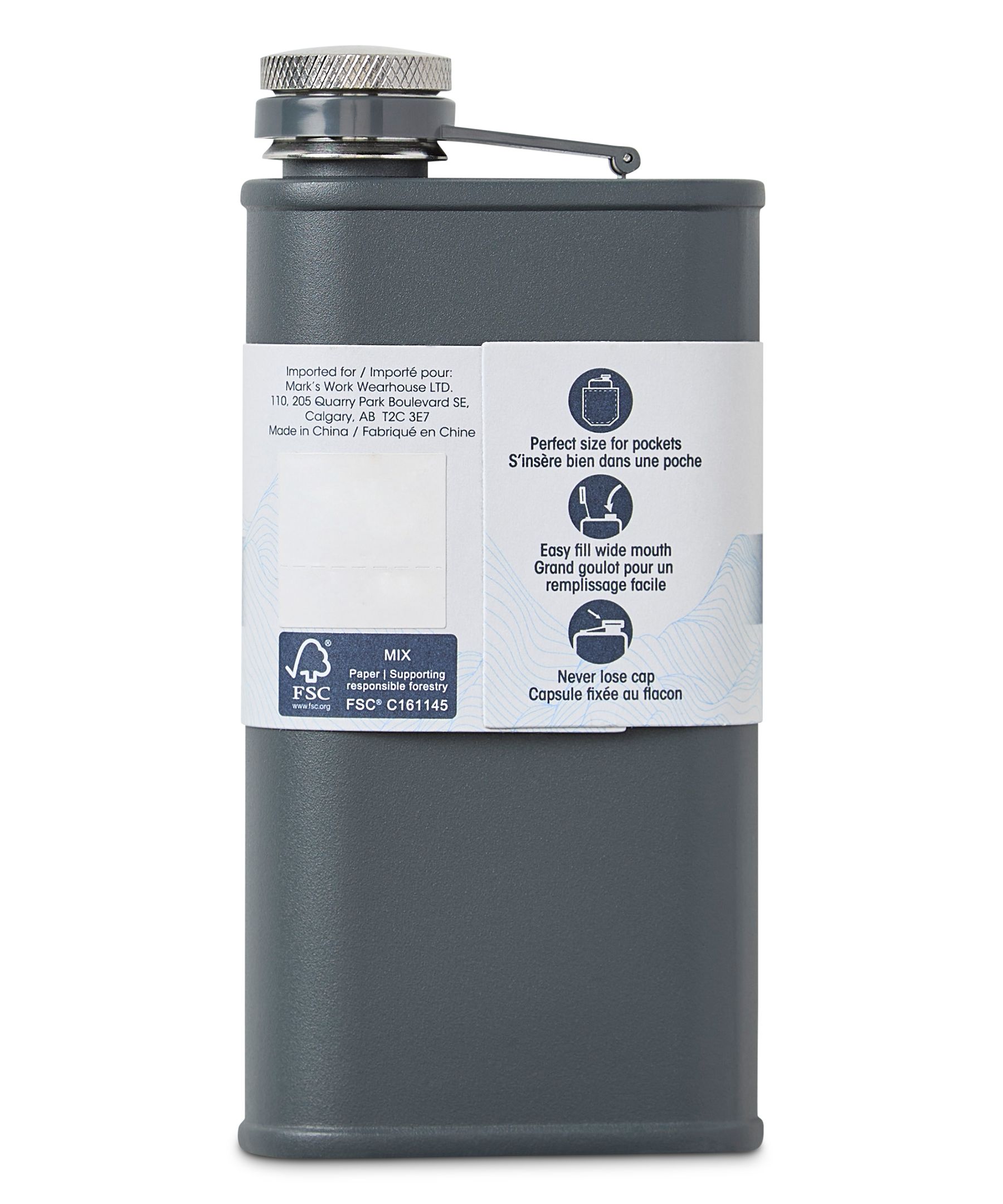 WindRiver 8 Ounce Stainless Steel Flask