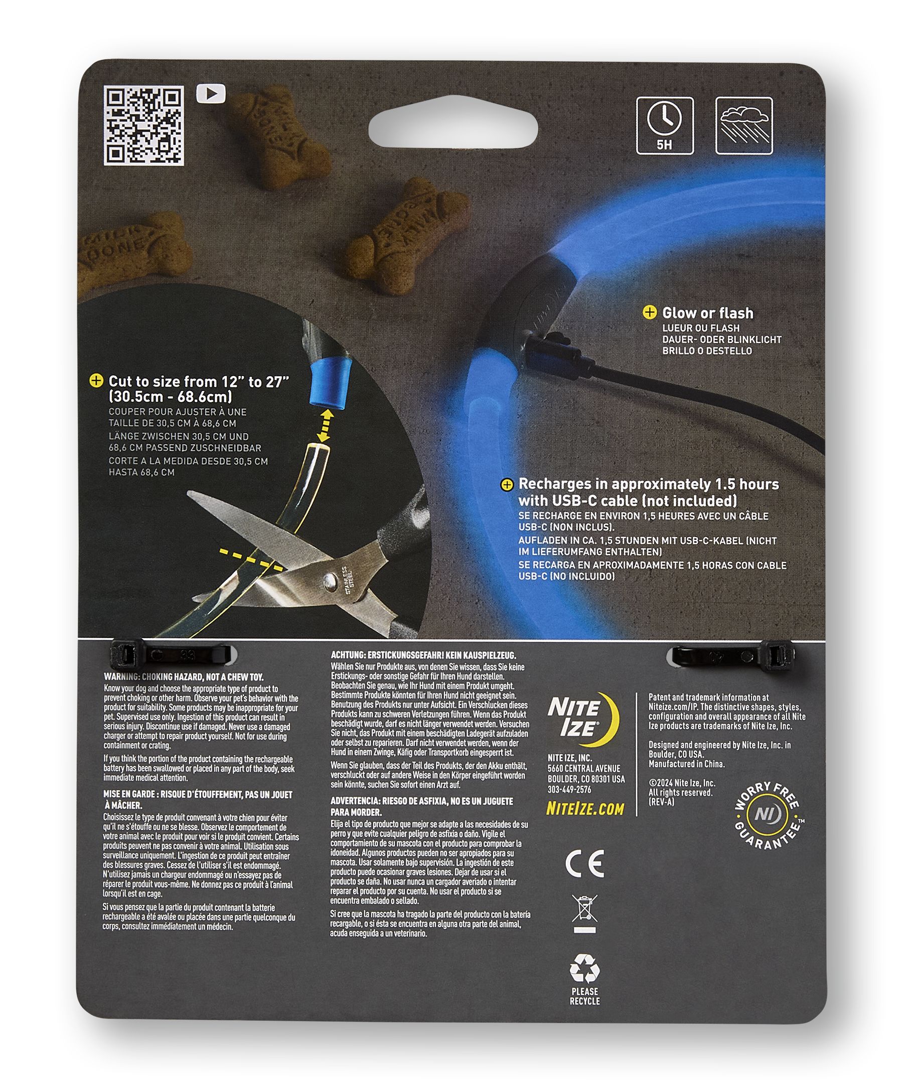 Collier de sécurité à DEL rechargeable, Nitehowl, Nite Ize