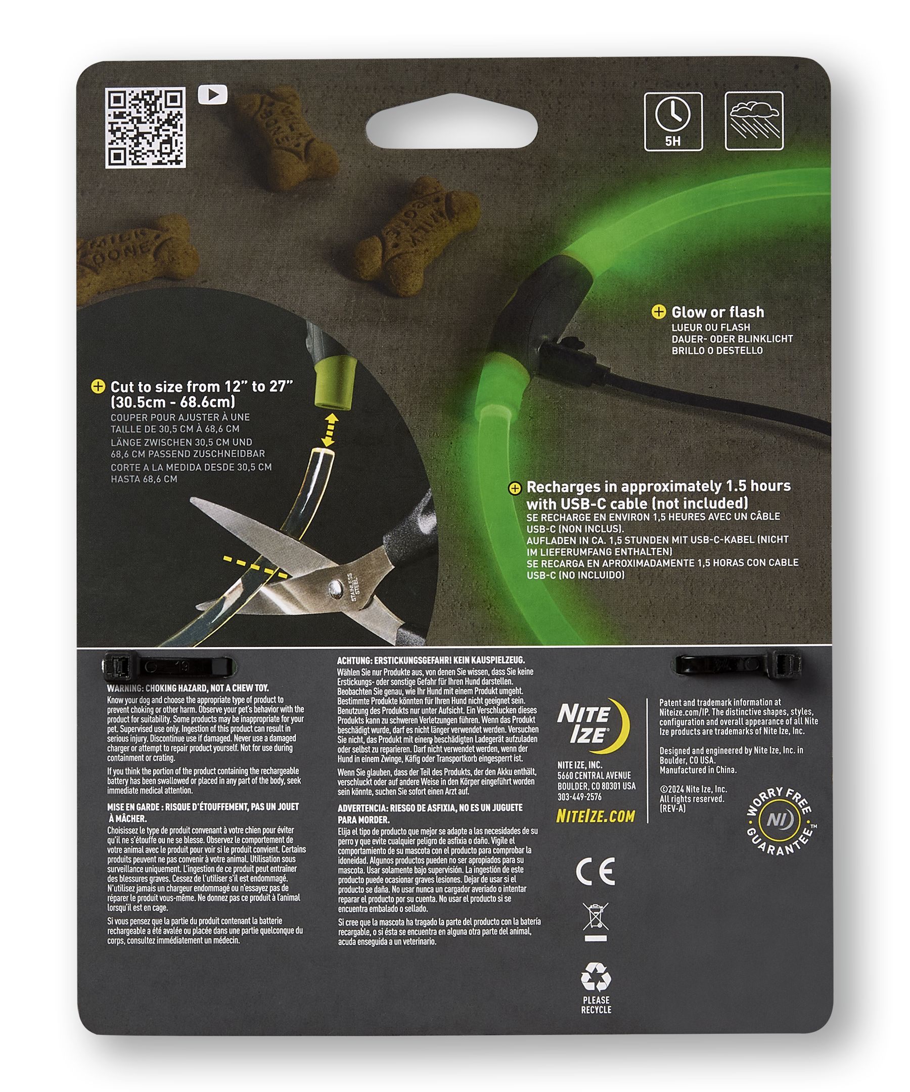 Collier de sécurité à DEL rechargeable, Nitehowl, Nite Ize