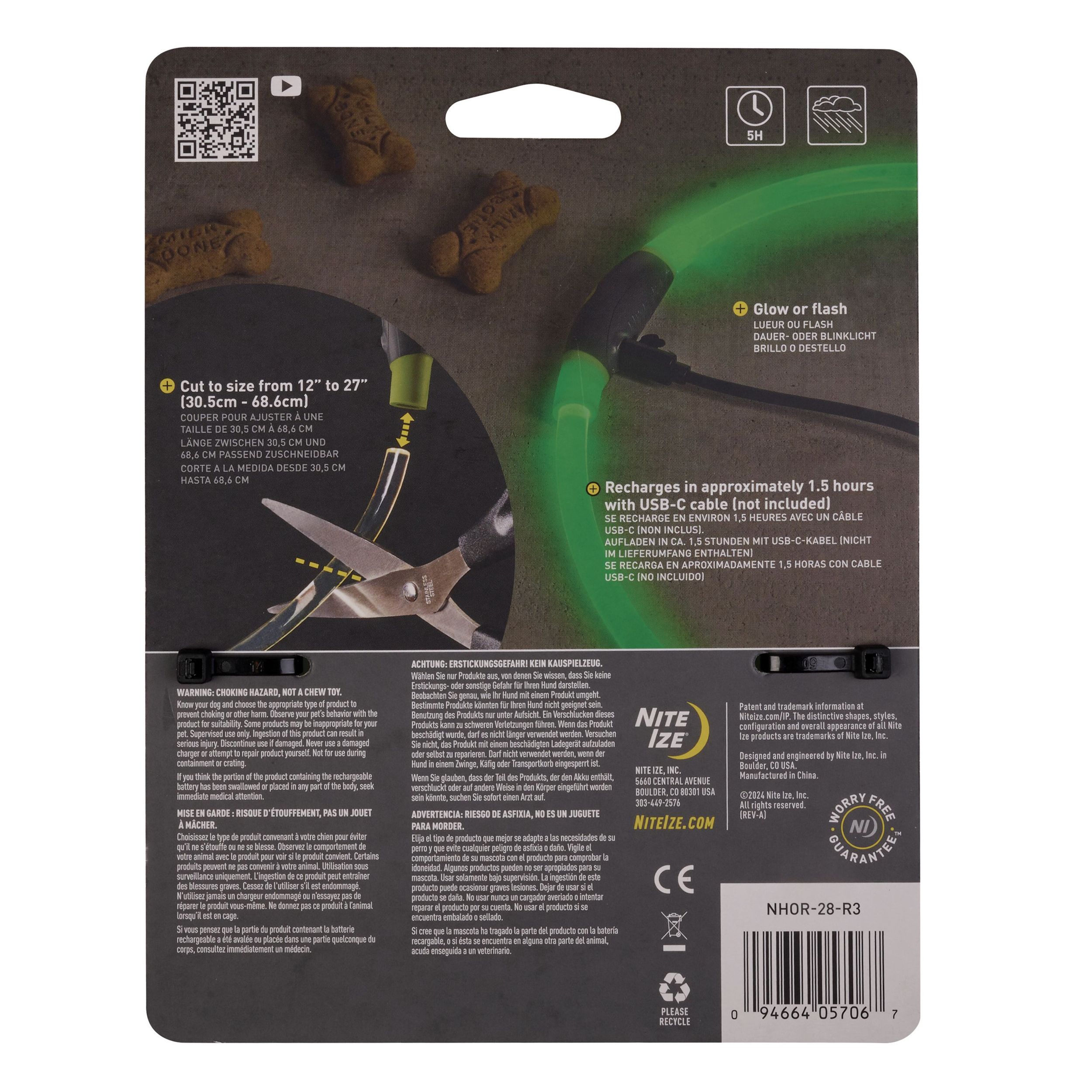 Collier de sécurité à DEL rechargeable, Nitehowl, Nite Ize