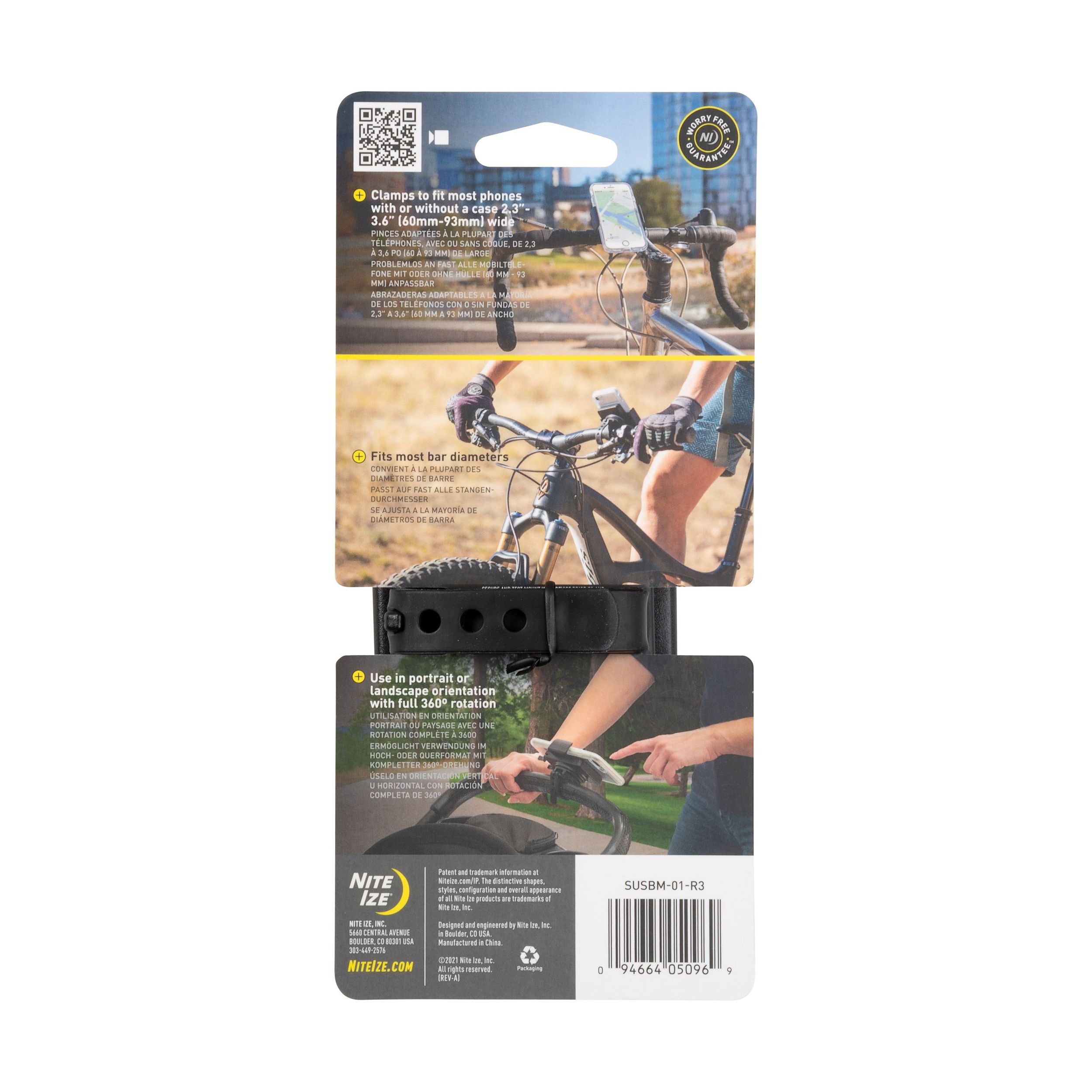 Dispositif rotatif de fixation Squeeze pour téléphone intelligent, Nite Ize Back_Flat