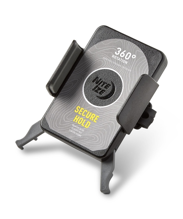 Dispositif rotatif de fixation Squeeze pour téléphone intelligent, Nite Ize Front_Angled_Left