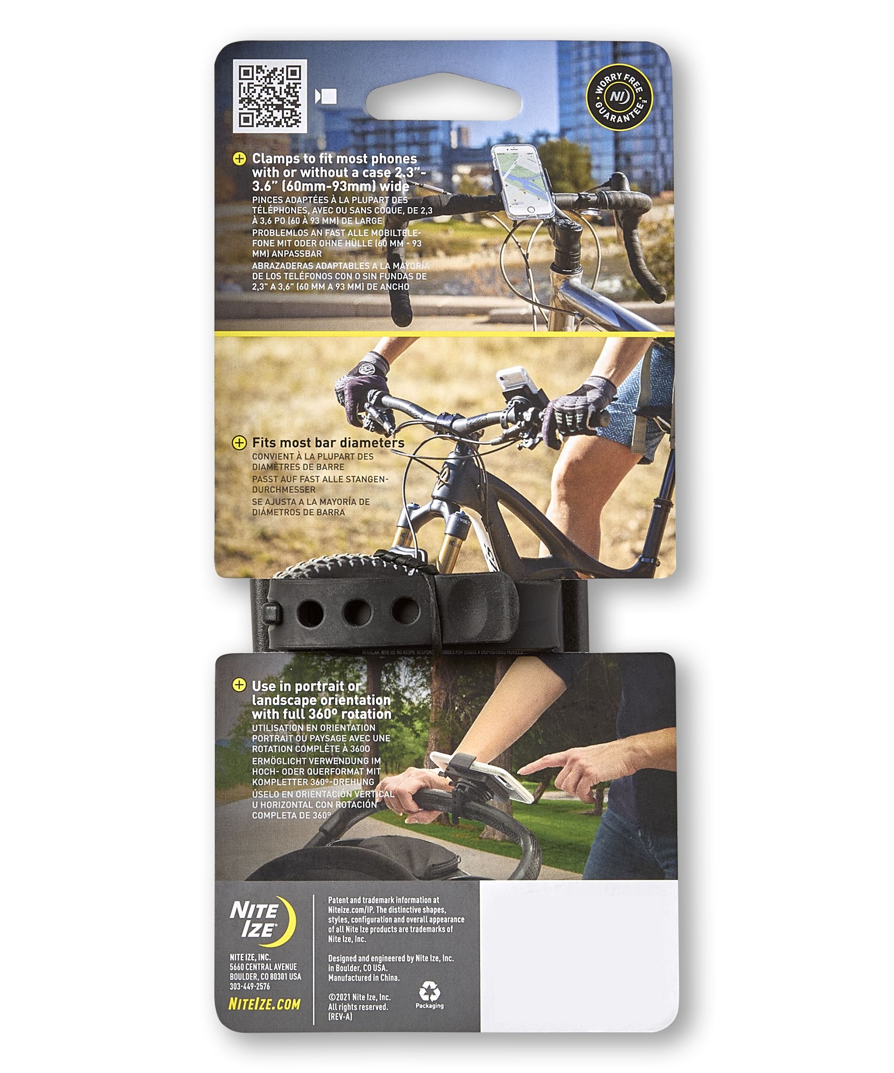 Dispositif rotatif de fixation Squeeze pour téléphone intelligent, Nite Ize Back_Flat