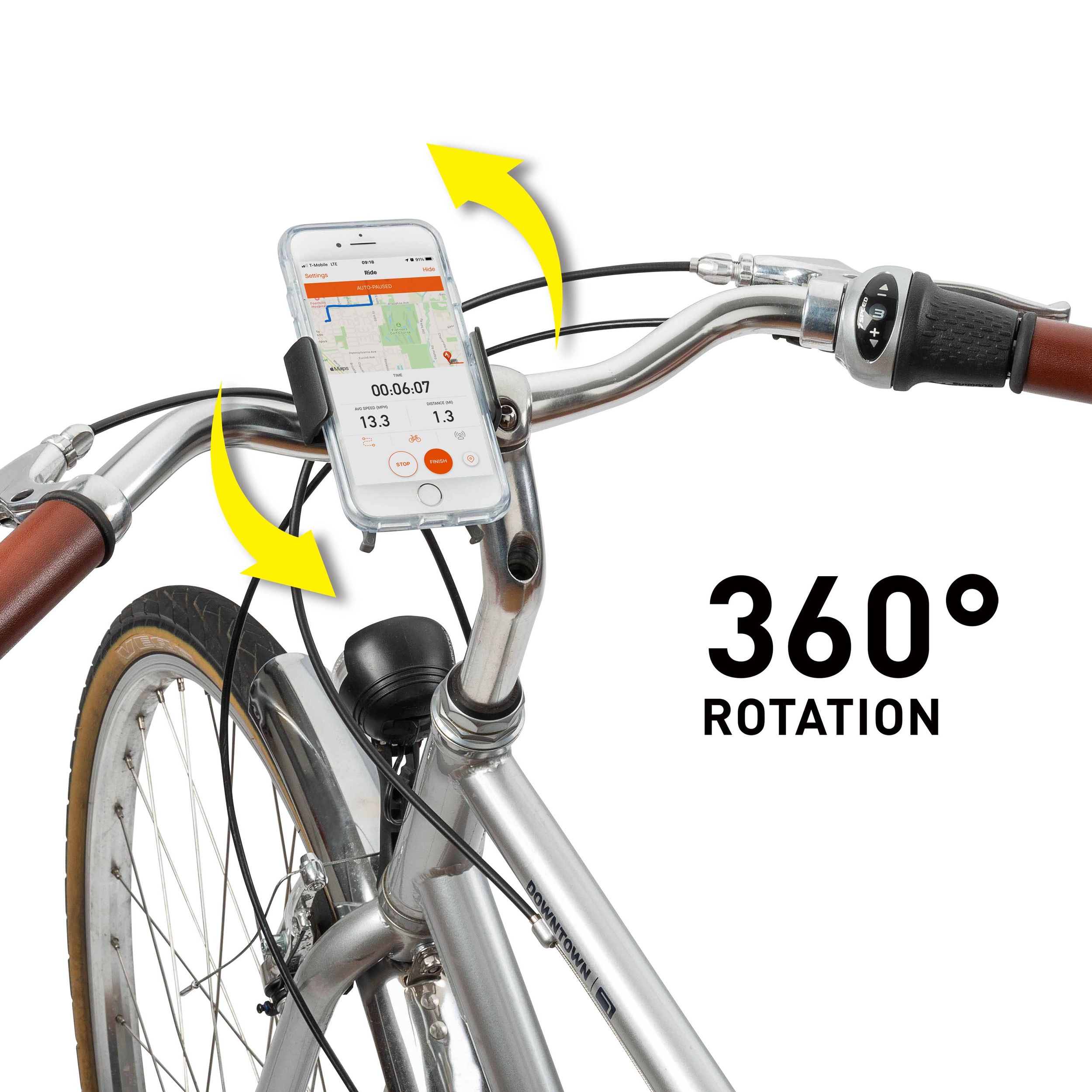 Nite Ize Squeeze Rotating Smartphone Mount Overhead_Plunge