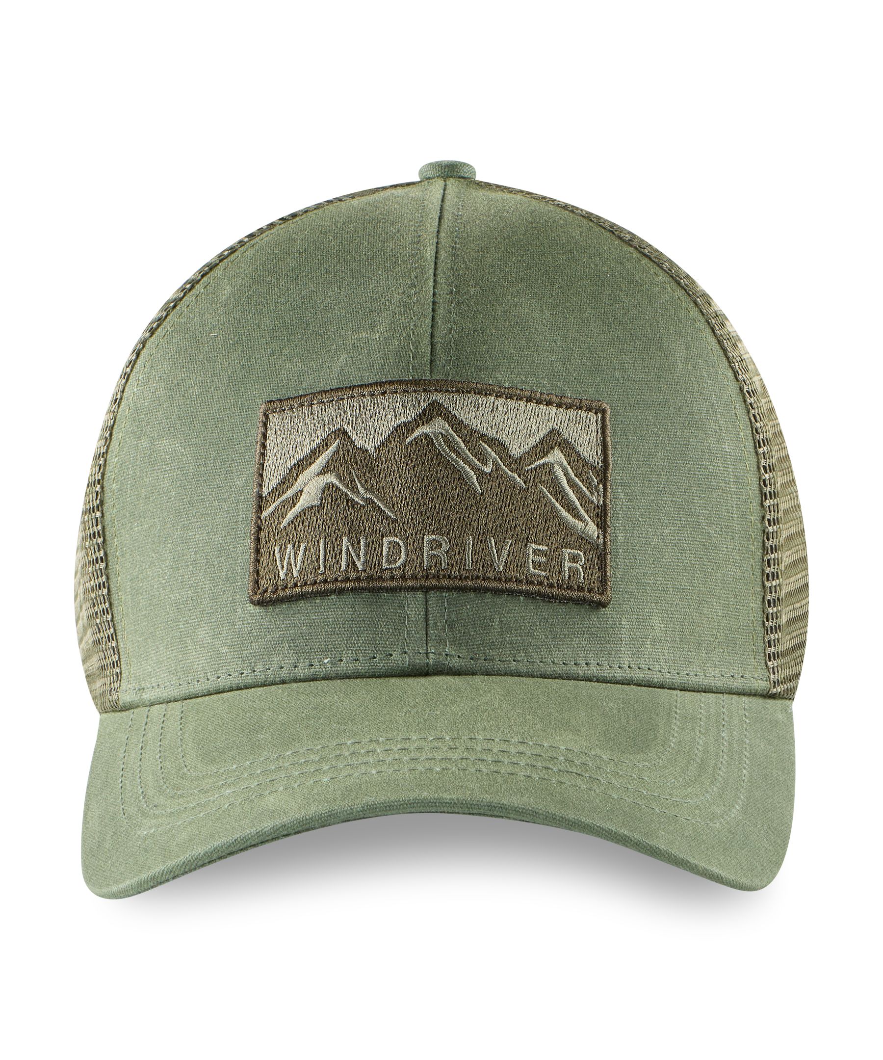 Casquette de baseball avec arrière en filet et appliqué pour hommes, WindRiver