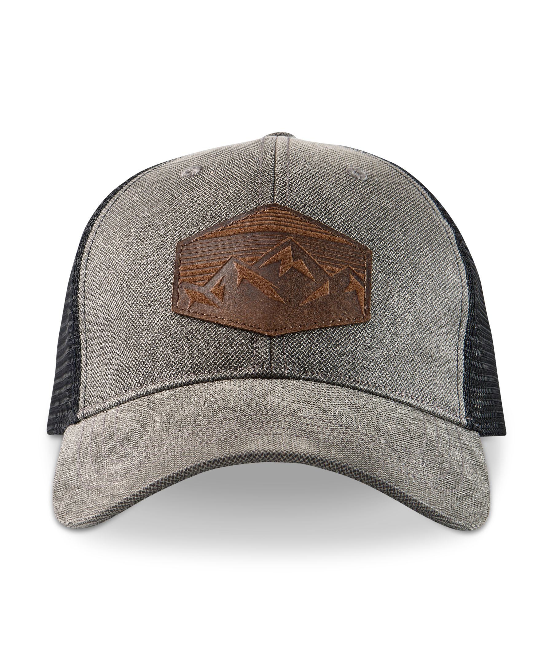 Casquette de baseball avec arrière en filet et appliqué de montagne pour hommes, WindRiver