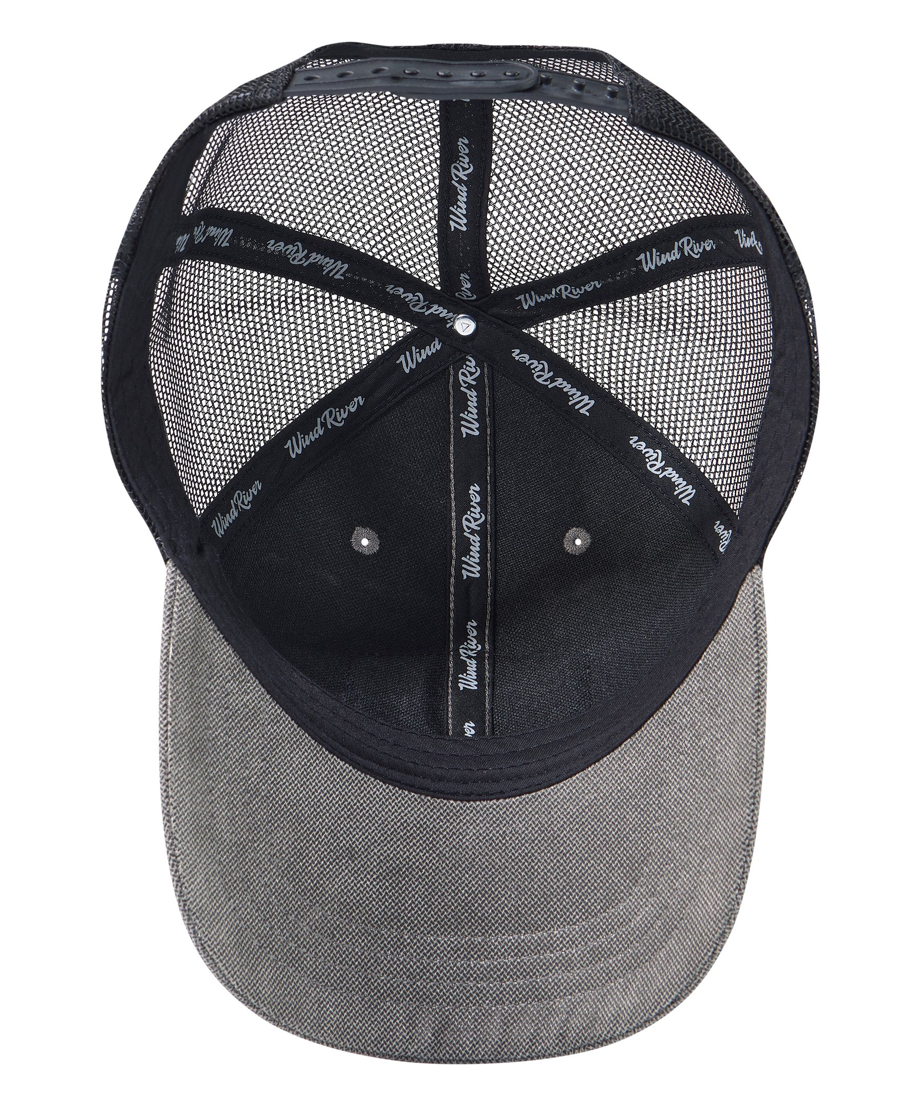 Casquette de baseball avec arrière en filet et appliqué de montagne pour hommes, WindRiver