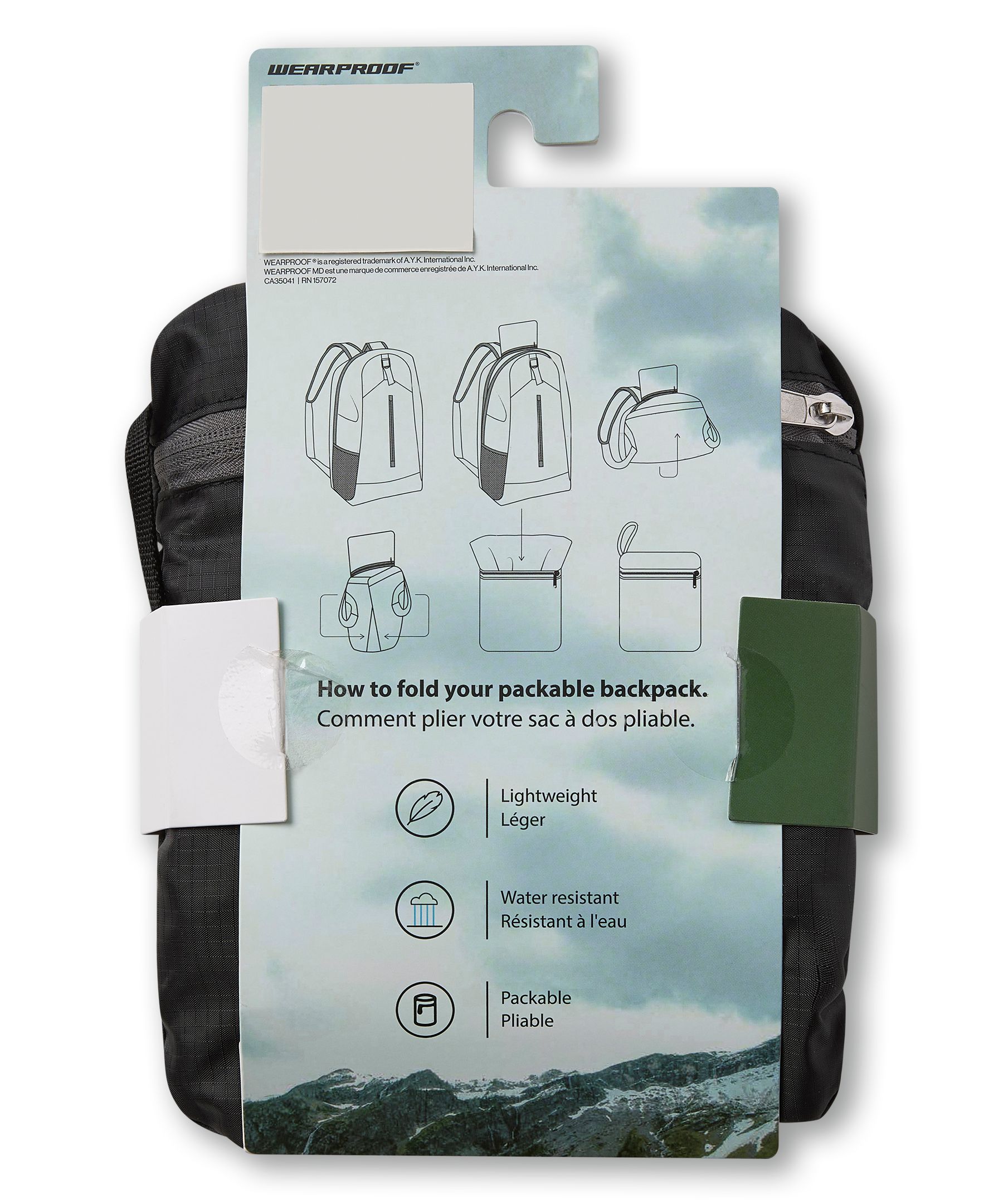Sac à dos compressible pour hommes, Wearproof, Vendor Labels