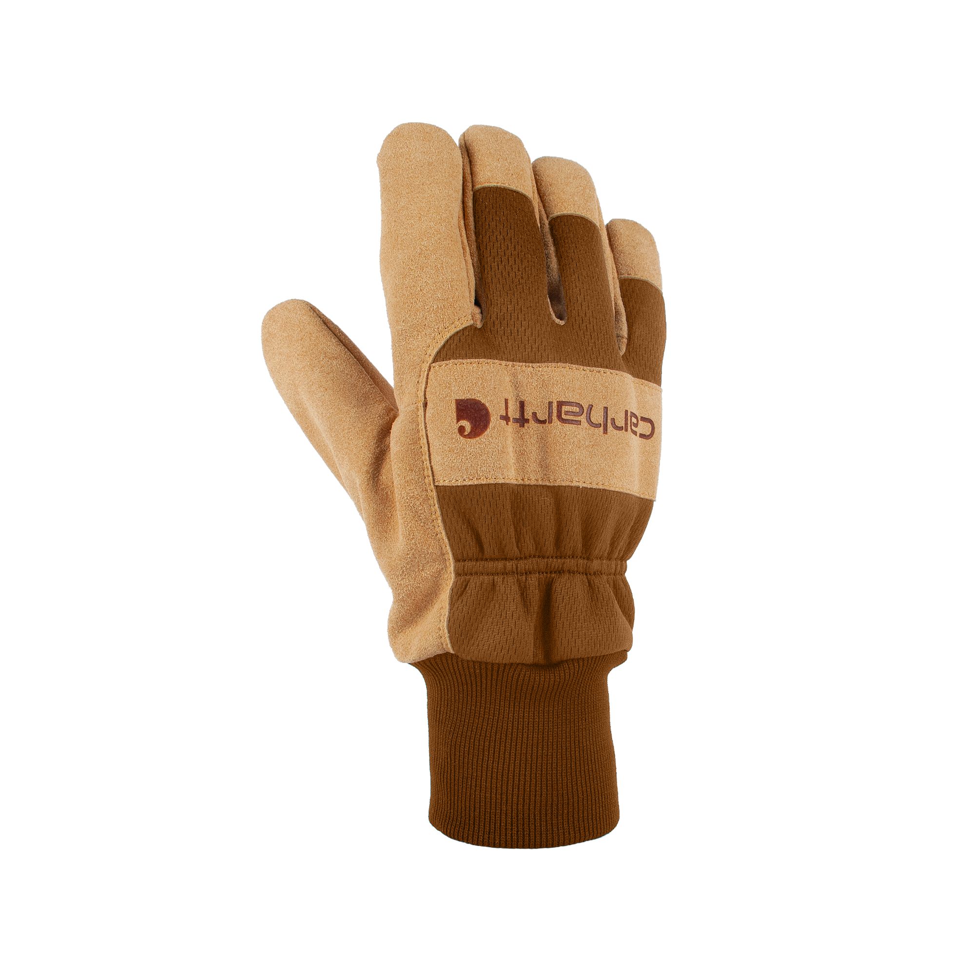 Gants en suède synthétique avec manchettes en tricot pour hommes, Carhartt
