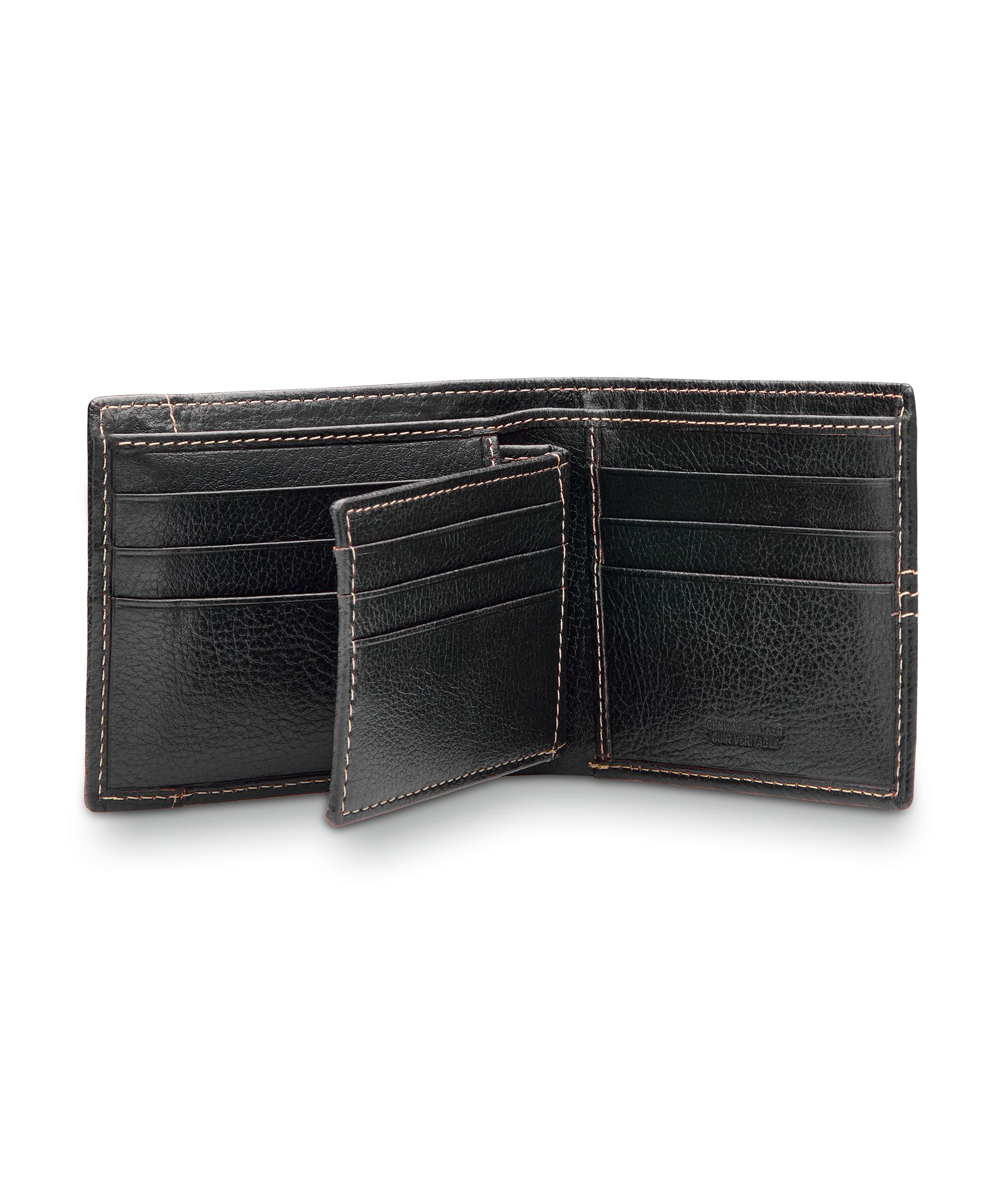 Portefeuille à deux volets à compartiment amovible pour cartes d’identité, Dakota Front_Flat