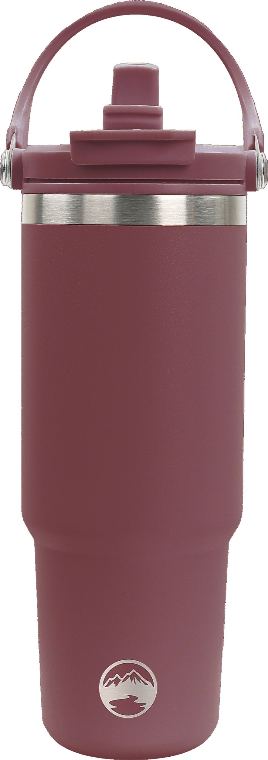Bouteille de 30&nbsp;oz à paille rabattable en acier inoxydable, WindRiver