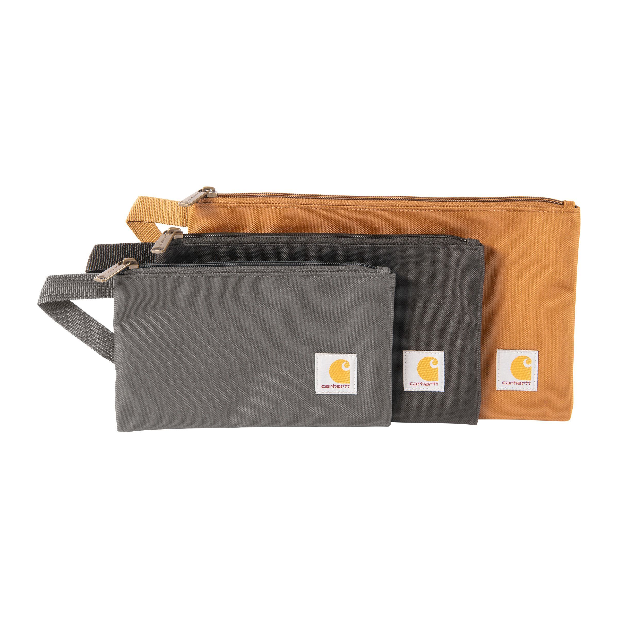 Paquet de trois pochettes à fermeture à glissière pour hommes, Carhartt