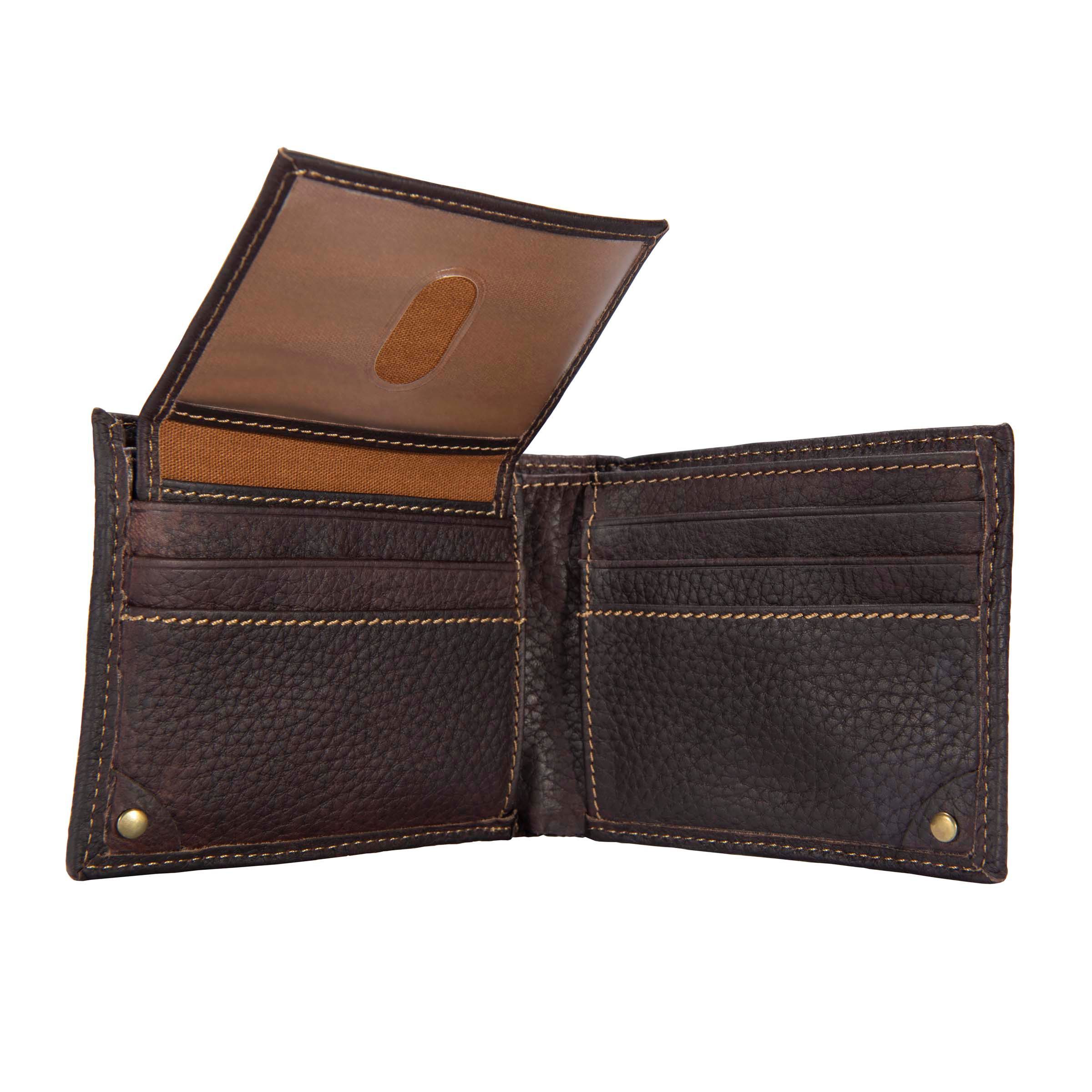 Carhartt Men's Pebble Leather Passcase Wallet Front_Flat