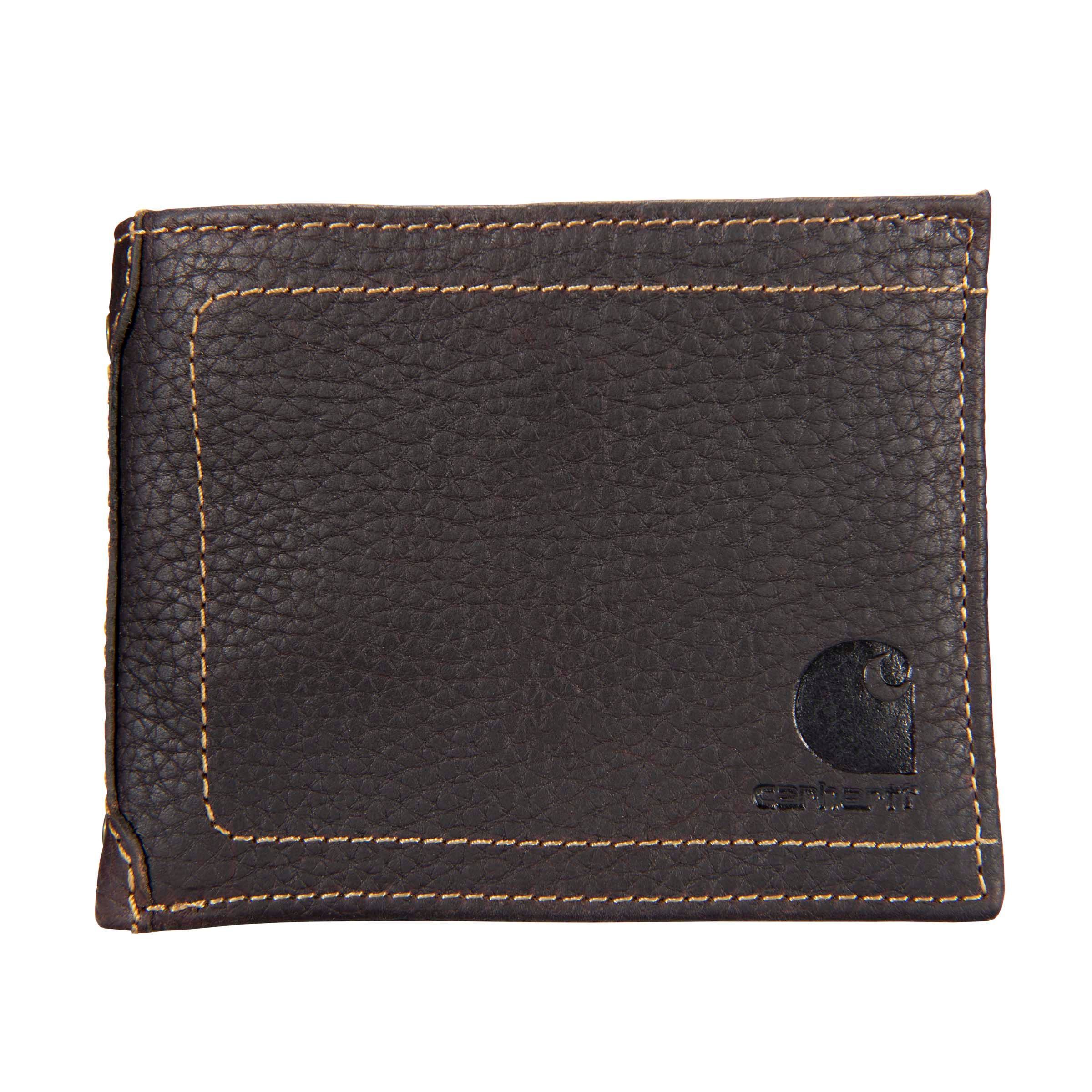 Carhartt Men's Pebble Leather Passcase Wallet Front_Flat