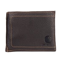 Portefeuille à rabat intérieur en cuir galet pour hommes, Carhartt Front_Flat
