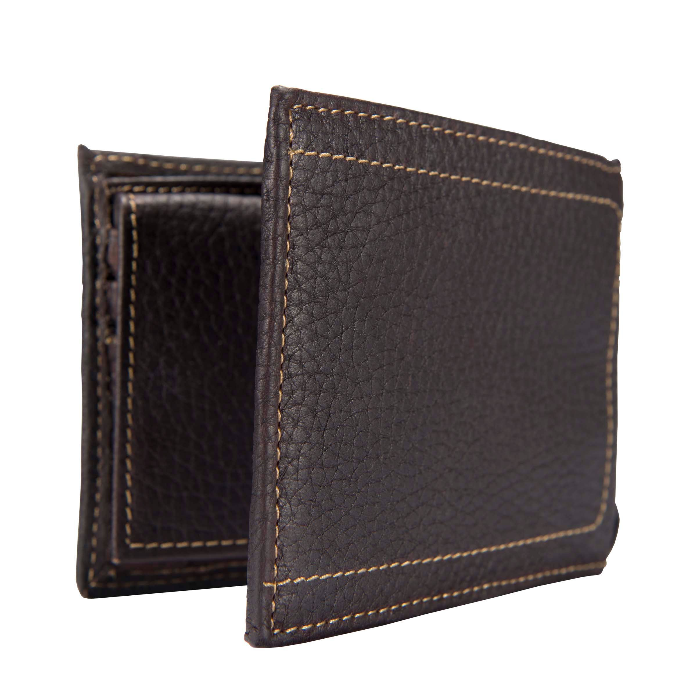 Carhartt Men's Pebble Leather Passcase Wallet Back_Angled_Left