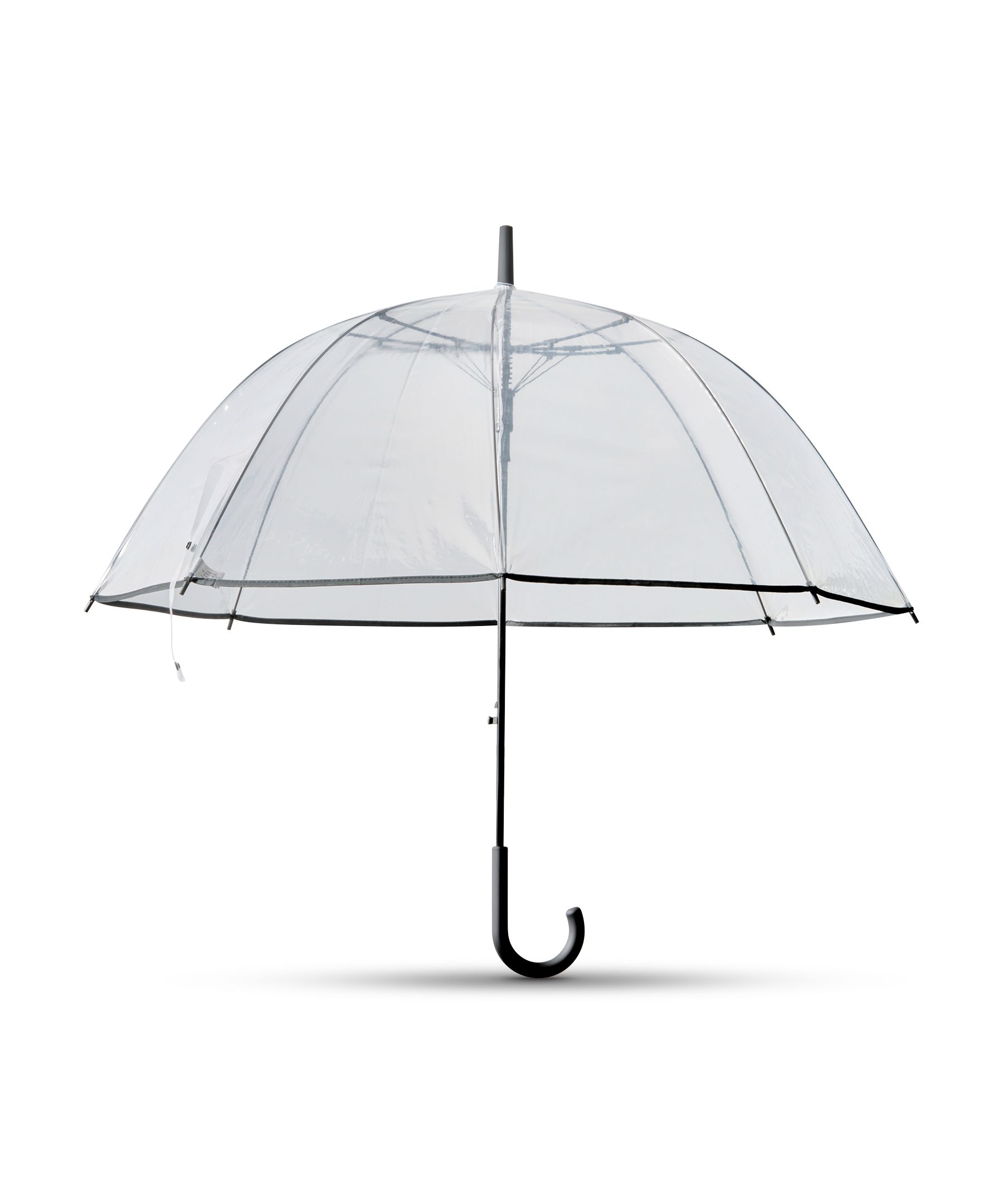 WEATHERPROOF Men's Clear Dome Stick Umbrella 48" Front_Flat