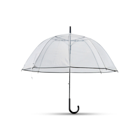 WEATHERPROOF Men's Clear Dome Stick Umbrella 48" Front_Flat