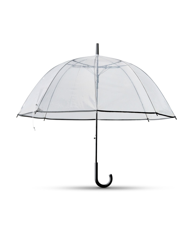 WEATHERPROOF Men's Clear Dome Stick Umbrella 48" Front_Flat