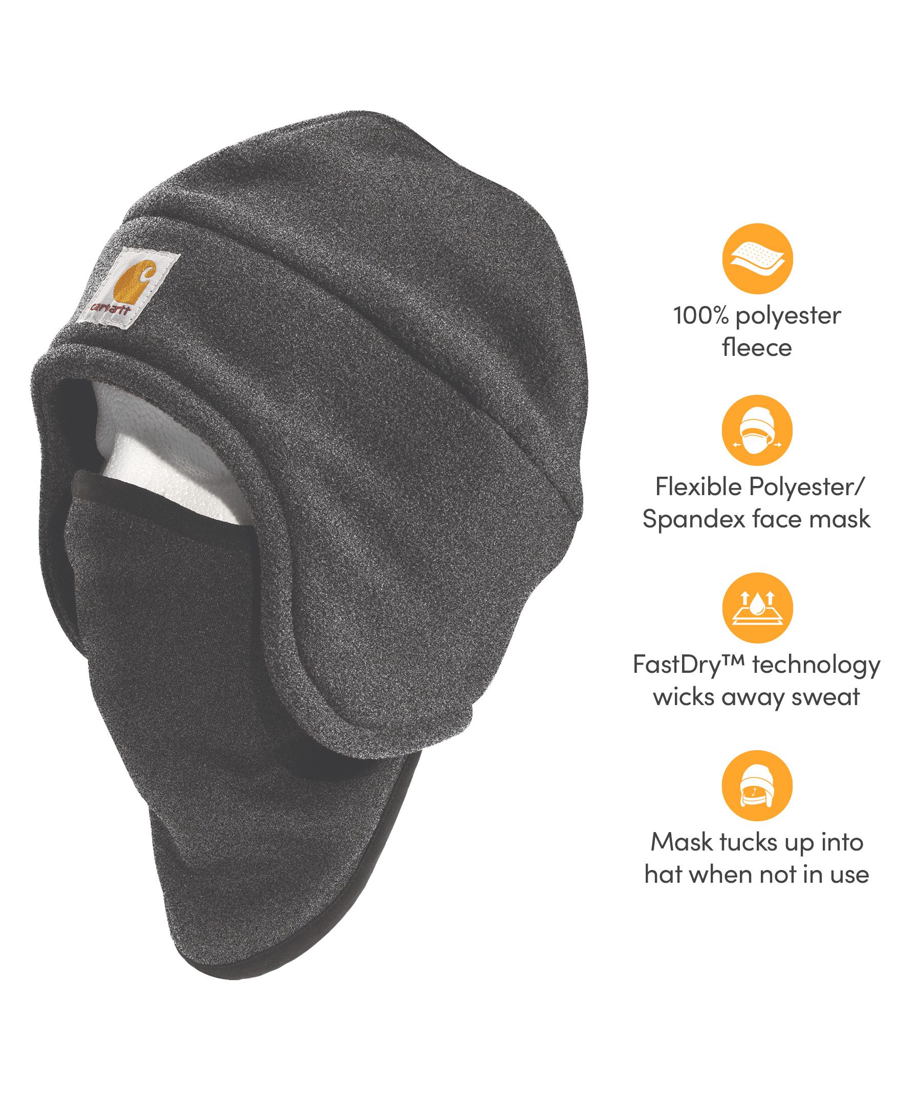 Carhartt Men's Fleece 2-in-1 Hat