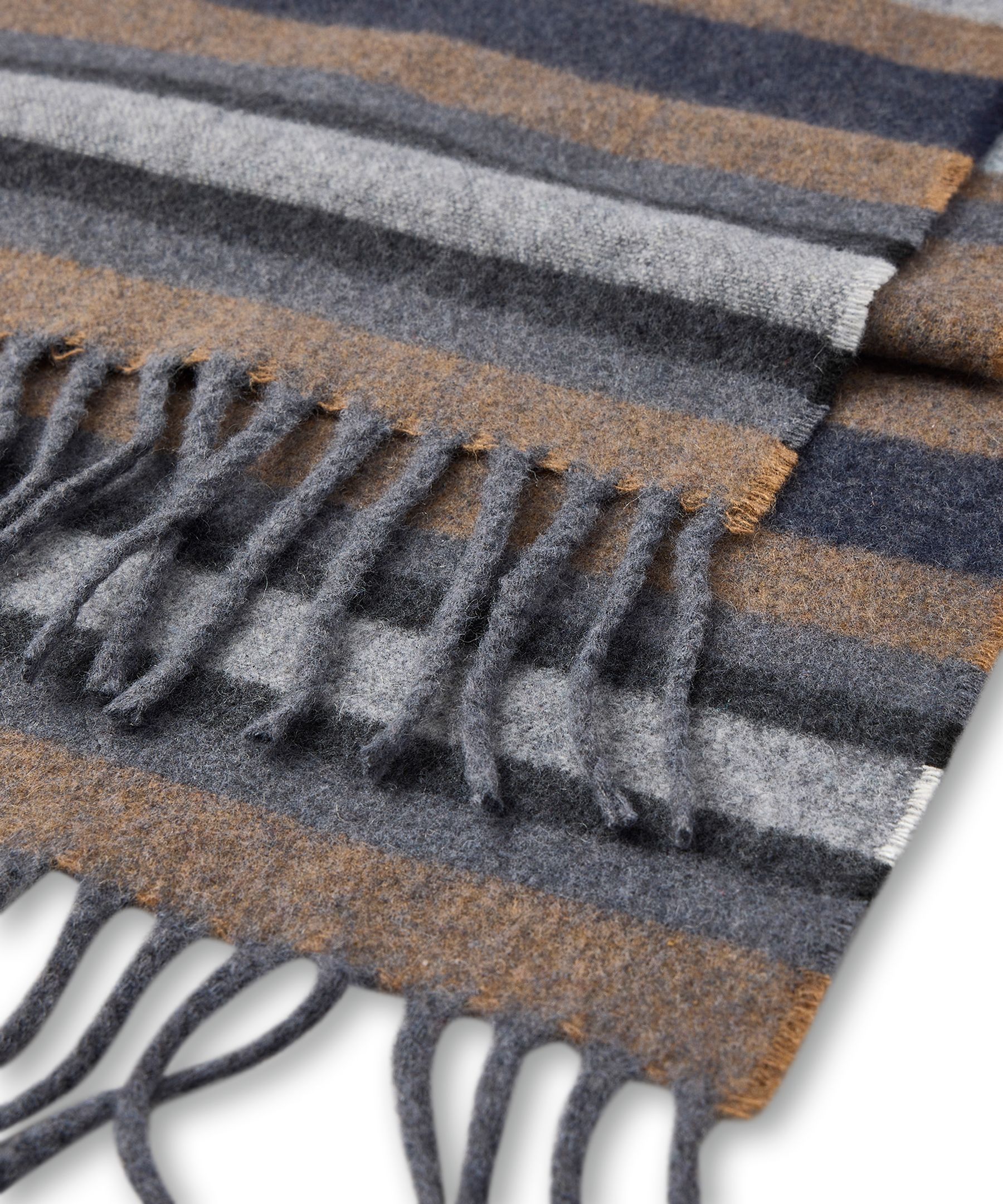 WindRiver Men's Wool Stripe Scarf CloseUp