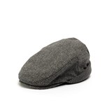 Denver Hayes Men's Wool Blend Flat Cap with Ear Flaps Front_Angled_Left