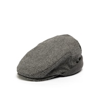 Casquette plate en mélange de laine avec cache-oreilles pour hommes, Denver Hayes
