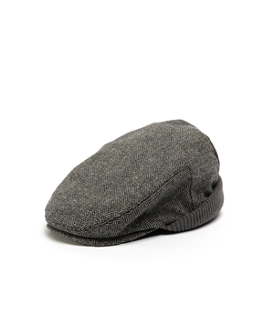 Casquette plate en mélange de laine avec cache-oreilles pour hommes, Denver Hayes