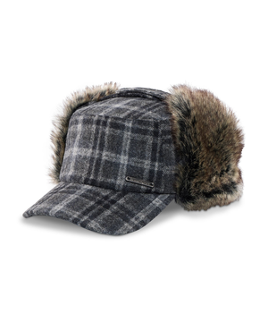 WindRiver Wool Blend Ball Cap With Ear Flaps