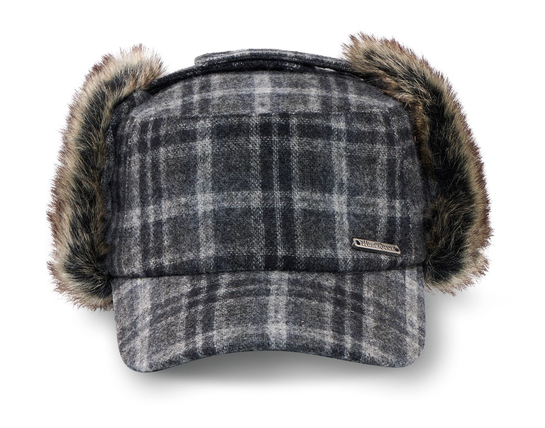 WindRiver Wool Blend Ball Cap With Ear Flaps
