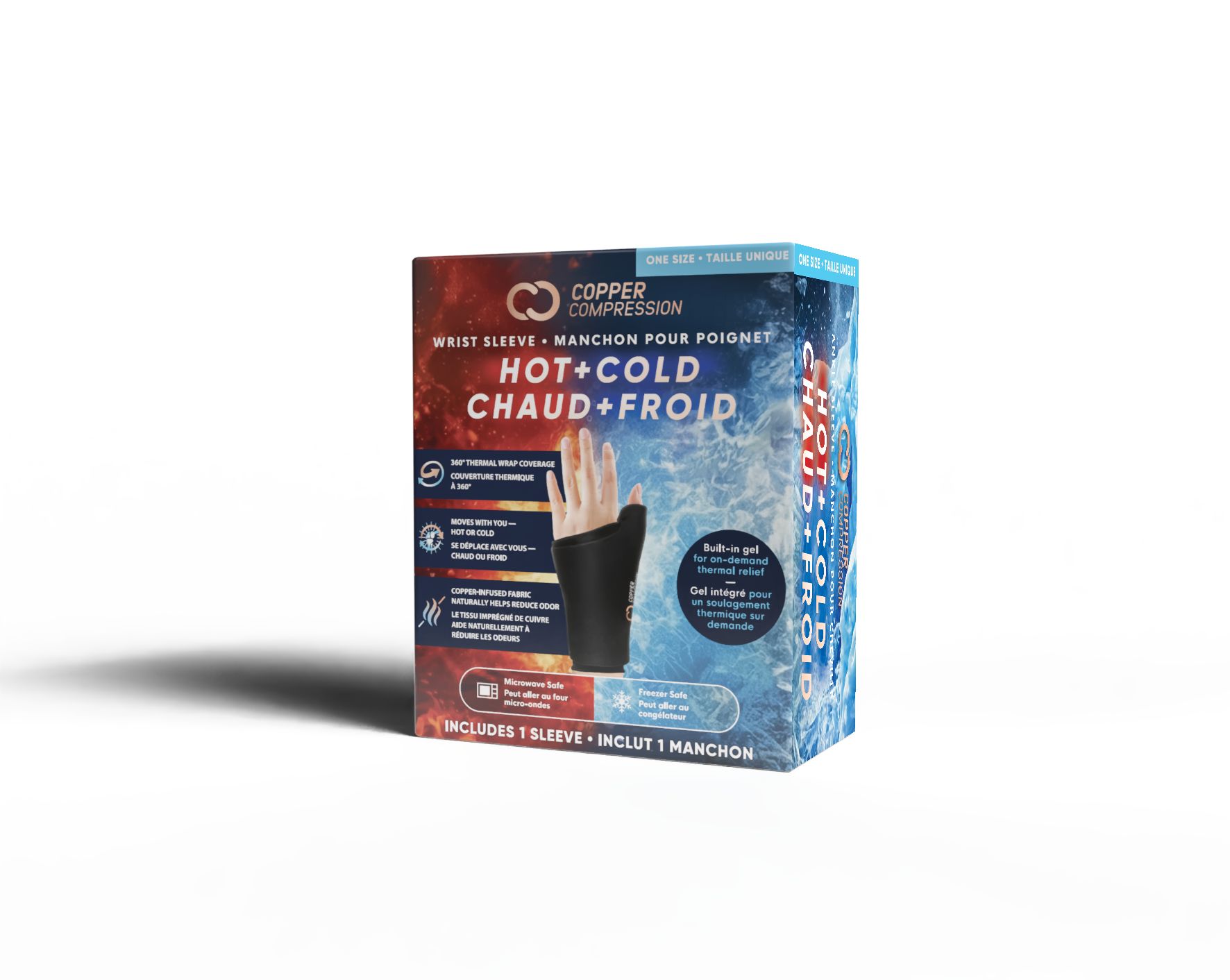 Copper Compression Freeze Wrist Sleeve
