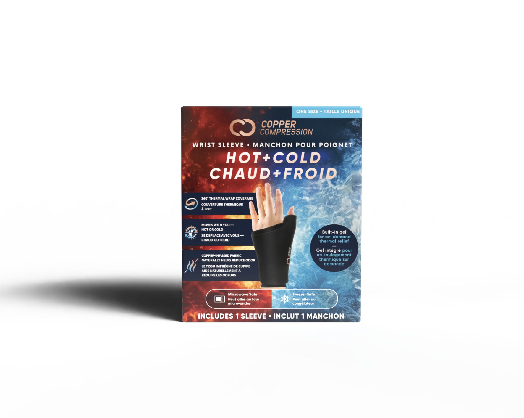 Copper Compression Freeze Wrist Sleeve