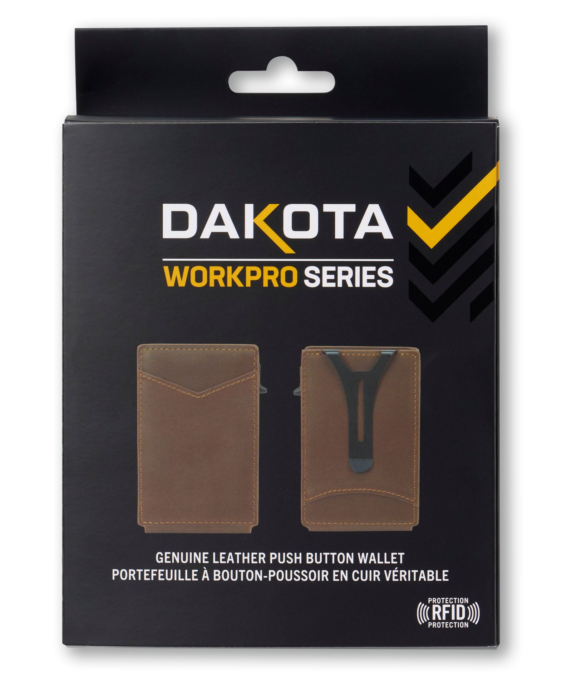 Dakota Men's Card Case Push Wallet Front_Flat